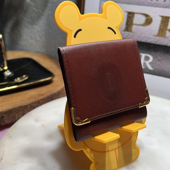 Cartier Wallet Purse Coin Purse Mastline Red leather Woman Authentic EUC - Picture 4 of 13